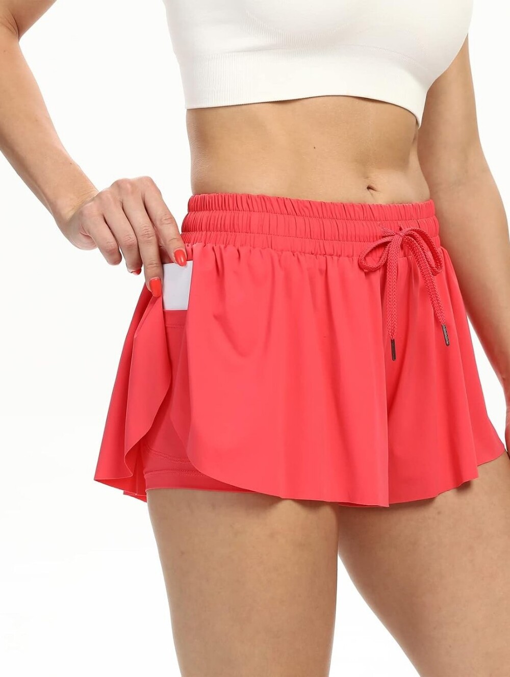 Luogongzi 2 in 1 Flowy Running Shorts Size: Small